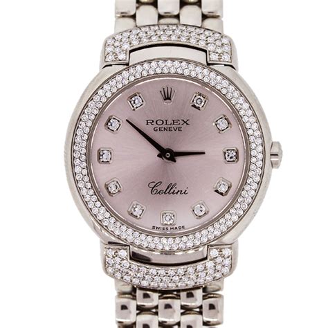 pink diamond rolex|rolex cellini diamond price.